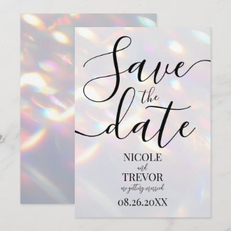 Reserva La Fecha Luces Iridescentes Personalizadas Boda