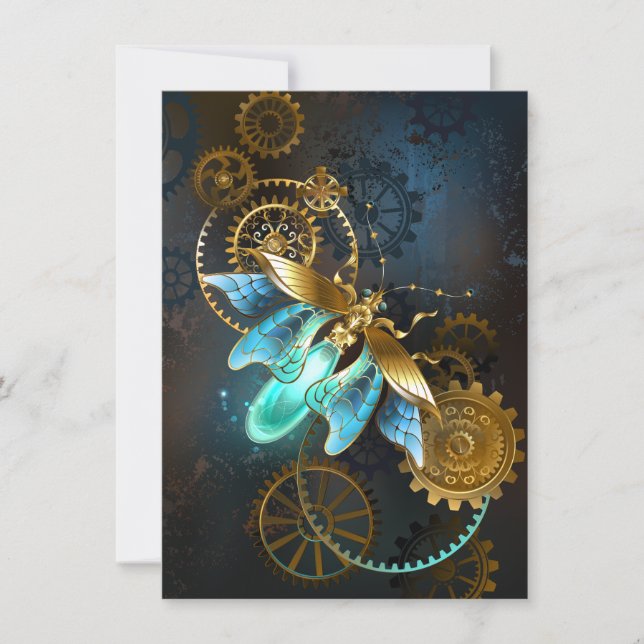 Reserva La Fecha Luciérnaga de Steampunk (Anverso)