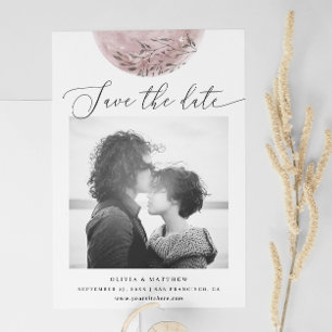 Reserva La Fecha Luna mística. Elegante y delicado boda de guiones
