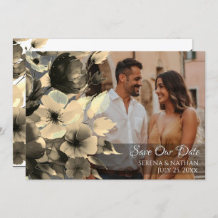 Reserva La Fecha Luxe in Bloom Photo Save the Date Card