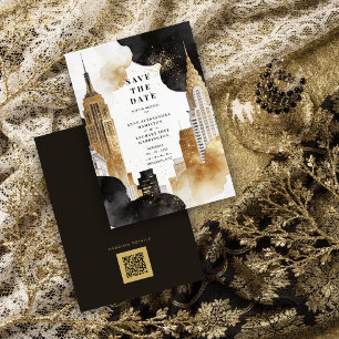 Reserva La Fecha Luxury Iconic NY Buildings Cityscape Glitter 