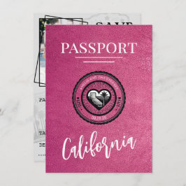 Reserva La Fecha Magenta California Passport Save the Date