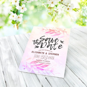 Reserva La Fecha Magenta Watercolor Deja La Boda Guardar La Fecha