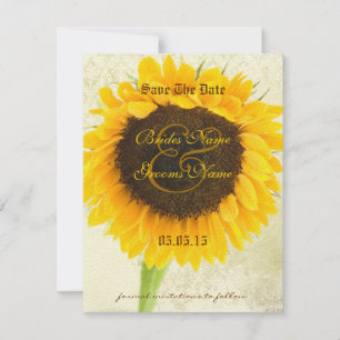 Reserva La Fecha Mala boda de girasol Damask Guardar la fecha