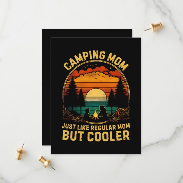 Reserva La Fecha Mamá Camping Igual que una Mamá Regular (Anverso/Reverso In Situ)