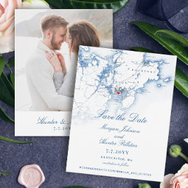 Reserva La Fecha Mamáes Gloucester Boda elegante de la Marina