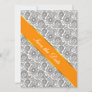 Reserva La Fecha Mandarina Paisley negra
