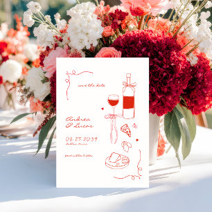 Reserva La Fecha Mano de diversión caprichosa dibujó marco Boda de 