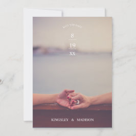 Reserva La Fecha Manteniendo la mano la boda moderna, salvo la fech