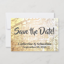 Reserva La Fecha Mapa Antiguo de Cleveland, OH