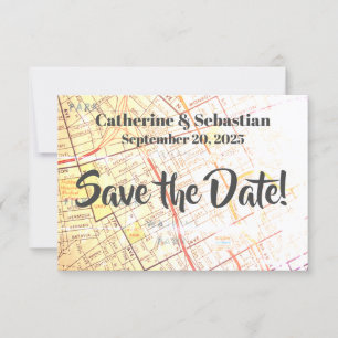 Reserva La Fecha Mapa Antiguo de Nashville, TN