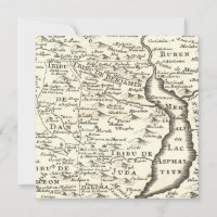 Mapa de antigüedades de Bar Mitzvah, tribus de Isr