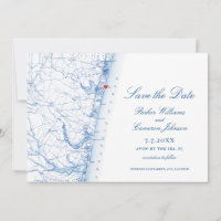 Mapa de Avon-by-the-Sea NJ Foto azul marino elegan