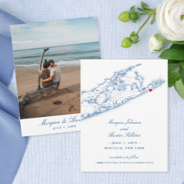 Reserva La Fecha Mapa de Montauk Guarda la fecha para un Boda de Ha