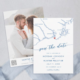 Reserva La Fecha Mapa Mínimo Moderno Kennebunkport Maine