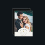 Reserva La Fecha Máquina de Escribir Minimalista Moderna Dorada Bod<br><div class="desc">Esta simple tarjeta de Save the Date con foto para la celebración de su boda brilla con simplicidad. La tipografía moderna de máquina de escribir, acentuada por un delicado corazón en oro (impreso) enmarca su foto favorita y hace que esta papelería de boda sea minimalista y sin embargo muy elegante....</div>