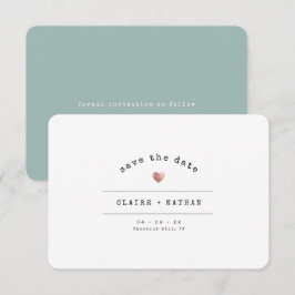 Reserva La Fecha Máquina de Escribir Tipo Minimalista Moderna Rosa 