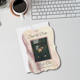 Reserva La Fecha Marble Elegant Wedding Save The Date