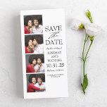 Reserva La Fecha Marcador de foto estilo moderno Guardar la fecha<br><div class="desc">Los marcadores de la cabina de fotos divertidas guardan las tarjetas de fotos de la fecha. Personalizable completo: elija cualquier color de fondo,  cambie el color del texto,  agregue su historia de compromiso en el reverso... </div>