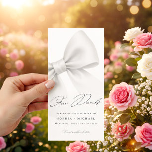 Reserva La Fecha Marcapáginas de boda moderno con lazo elegante Beb