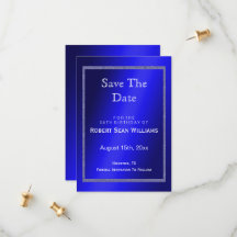 Marco azul masculino y Purpurina 50 cumpleaños