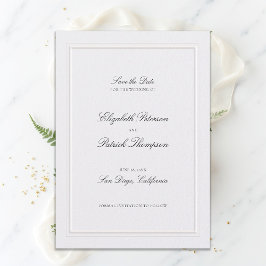 Reserva La Fecha Marco de boda de perla elegante clásico moderno fo