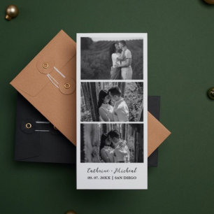 Reserva La Fecha Marco de tira de cabina de fotos de boda minimalis
