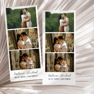 Reserva La Fecha Marco de tira de cabina de fotos de boda minimalis