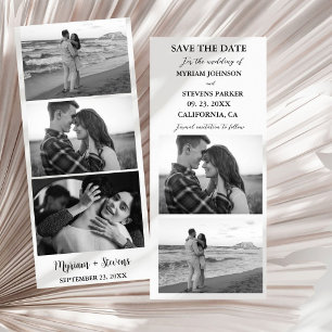 Reserva La Fecha Marco de tira de cabina de fotos de boda moderna