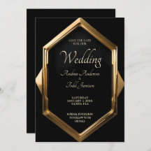 Marco dorado minimalista contra fondo negro