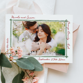 Reserva La Fecha Marco esquematizado Mano caprichosa Boda fotográfi