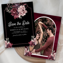 Marco floral oscuro y sombrío Foto boda negra