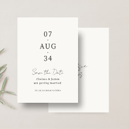 Reserva La Fecha Marfil | Chic Minimalista Ahorra la Fecha de Boda