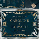 Reserva La Fecha Marfil De Oro Medieval De La Marina<br><div class="desc">Boda de astronomía lunar de la Marina Mystical Gold Stars</div>