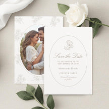 Marfil y Arena | Chic Pareja Floral Guión Boda