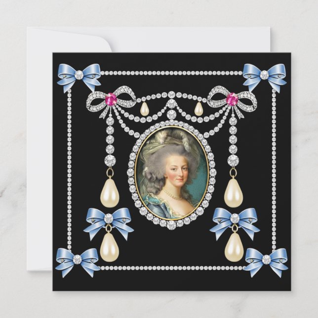 Reserva La Fecha Marie Antoinette Inspired Card Queen of France  (Anverso)