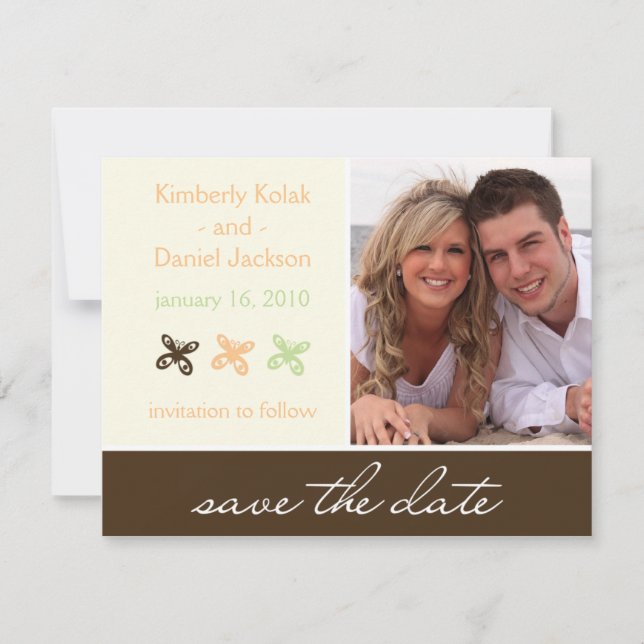 Reserva La Fecha Mariposa "Save the Date" (Anverso)