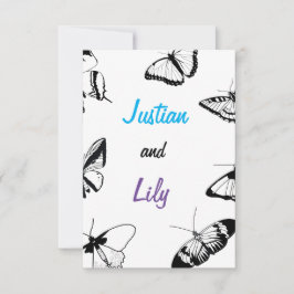 Reserva La Fecha Mariposas blancas y negras