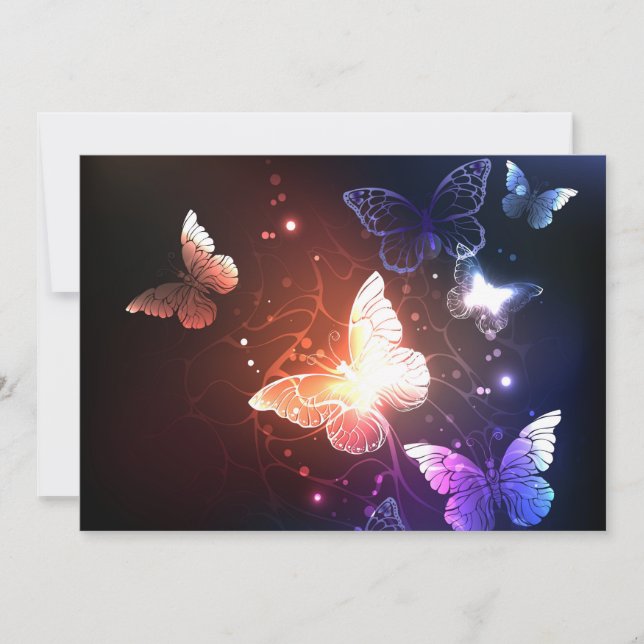 Reserva La Fecha Mariposas nocturnas brillantes (Anverso)