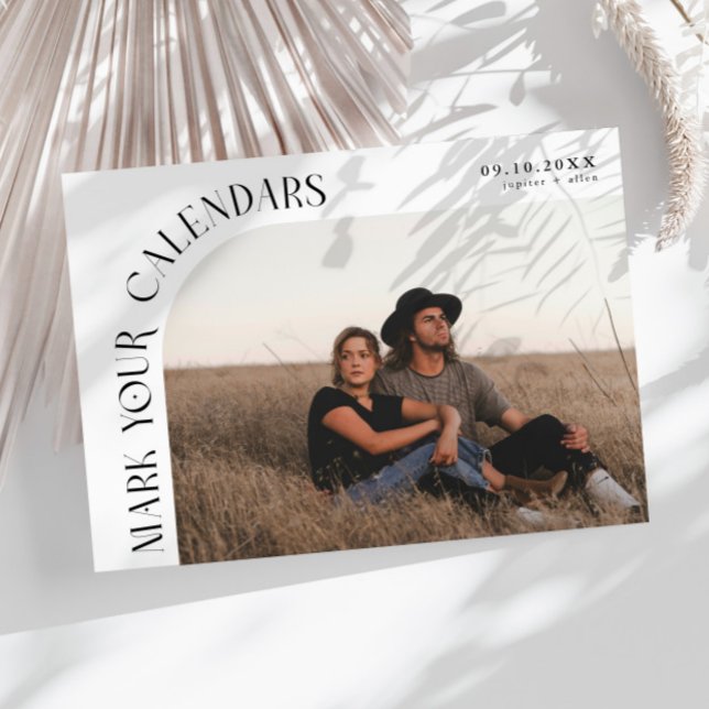 Reserva La Fecha Mark Your Calendars White Curved Frame Photo (Subido por el creador)