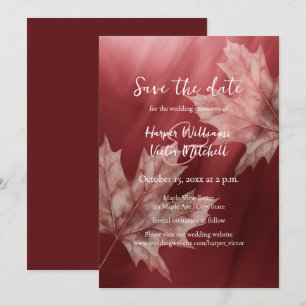 Reserva La Fecha maroon maple hojas otoño