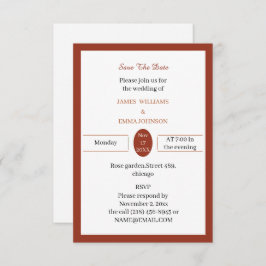 Reserva La Fecha Marrón simple personalizado