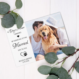 Reserva La Fecha Mascota  Personalizado Perro Boda De Perros