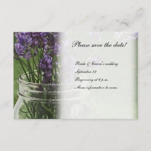 Reserva La Fecha Mason Jar Lavender Country guardar la fecha