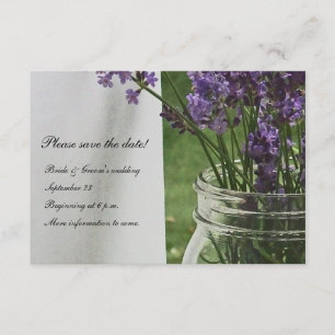 Reserva La Fecha Mason Jar Lavender White Porch guardar la fecha