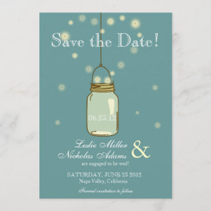 Reserva La Fecha Mason Jar luce la boda del corazón salva la fecha