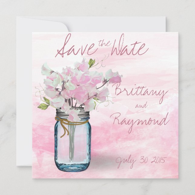 RESERVA LA FECHA MASON JAR WATERCOLOR PINCHA PÁGINA (Anverso)