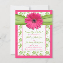 Matrimonio Daisy Green Floral Damask Pink
