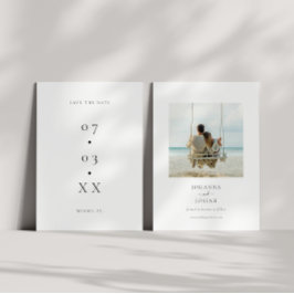 Reserva La Fecha Matrimonio fotográfico tropical mínimo