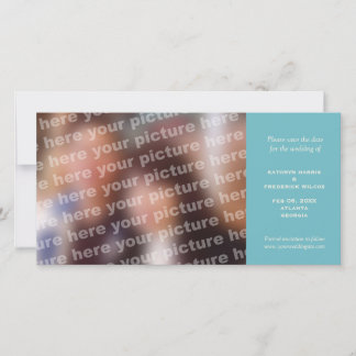 Reserva La Fecha matrimonio simple verde azulado salve la invitació
